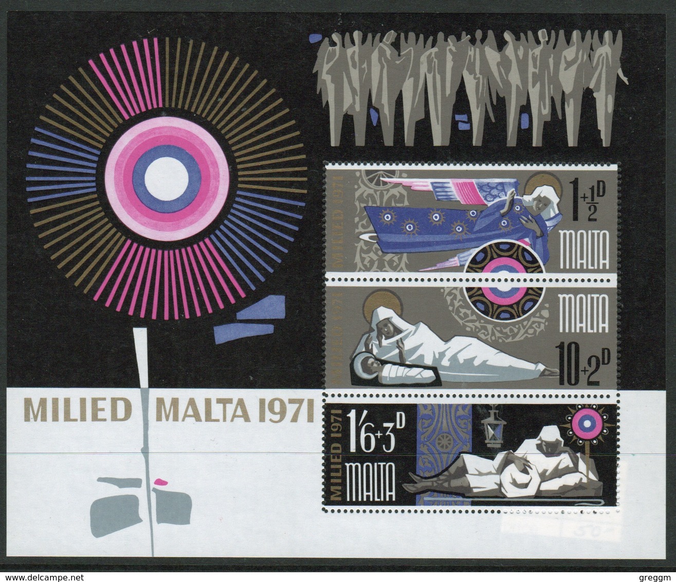 Malta 1971 Mini Sheet To Celebrate Christmas In Unmounted Mint - Malta