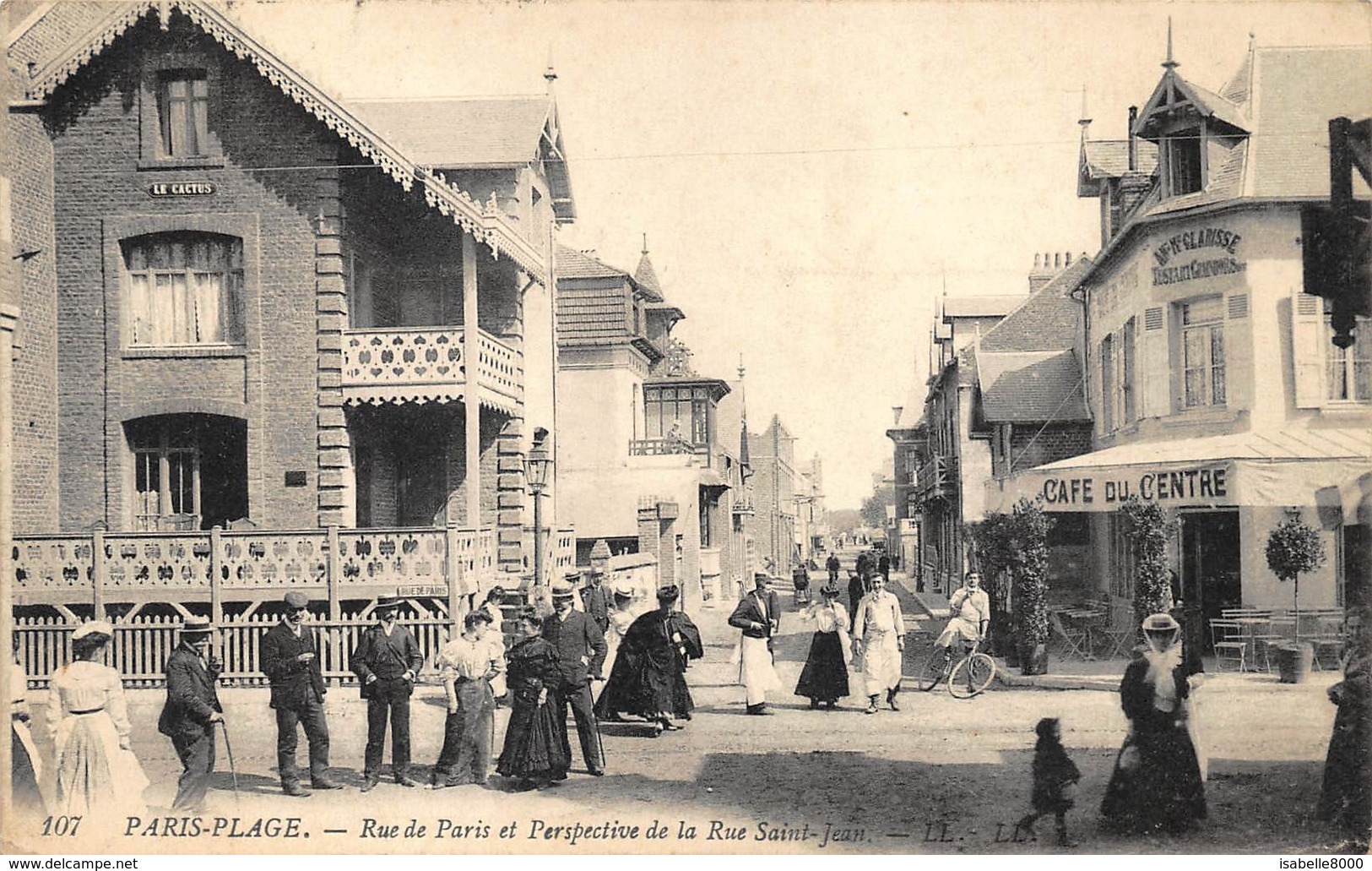 Le Tourquet  Paris Plage   Rue De Paris Et Perspective De La Rue Saint Jean  Café Du Centre    I 3778 - Le Touquet