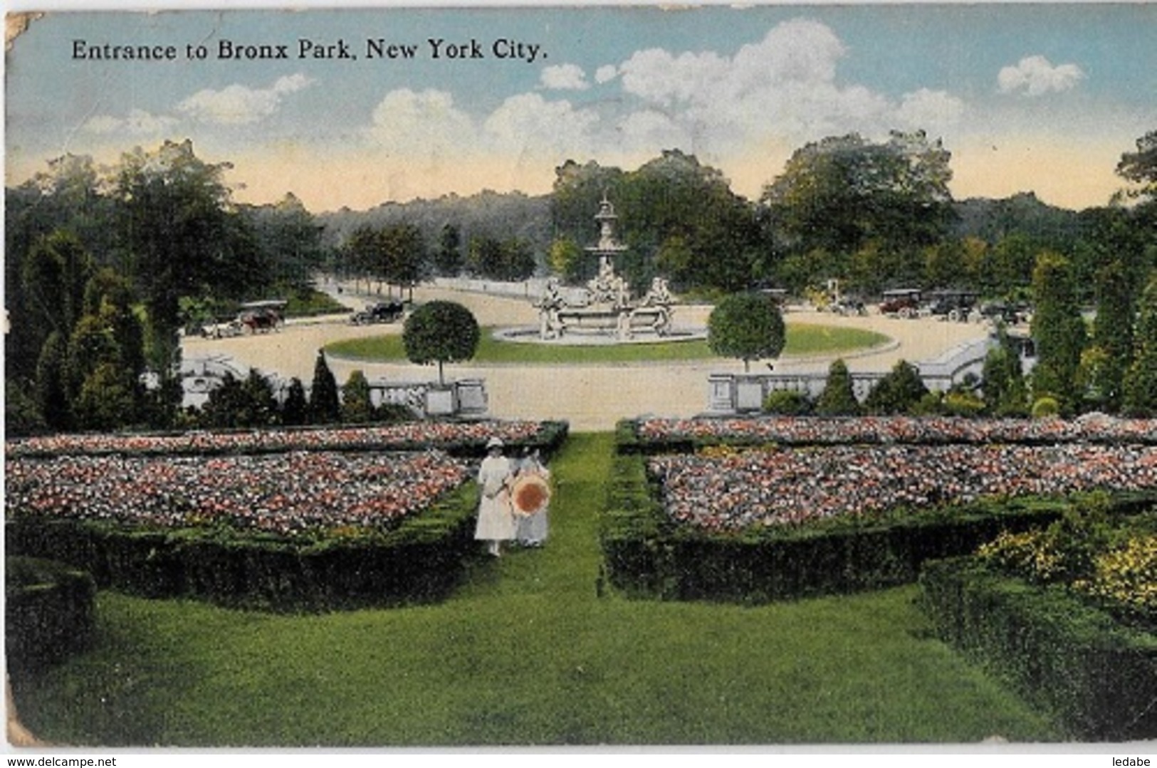 18-178- CPA NEW YORK, Entrance To Bronx Park, Voyagée En 1920, écorné Aux Angles - Broadway