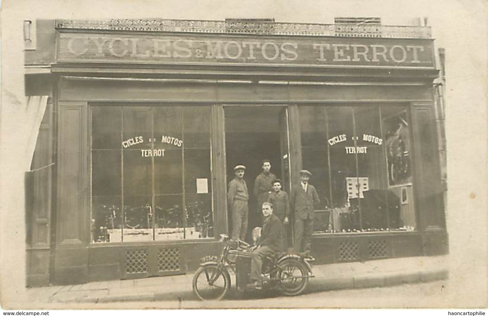 71 Autun ? Cycles Et Motos Terrot Moto Devanture Magasin Carte Photo - Autun