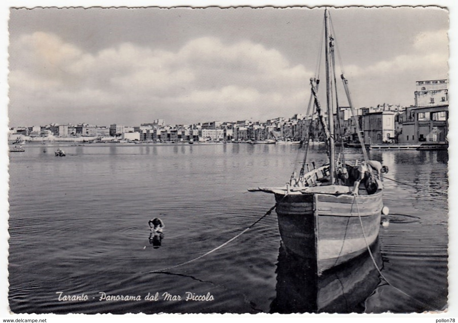 TARANTO - PANORAMA DAL MAR PICCOLO - 1955 - Taranto