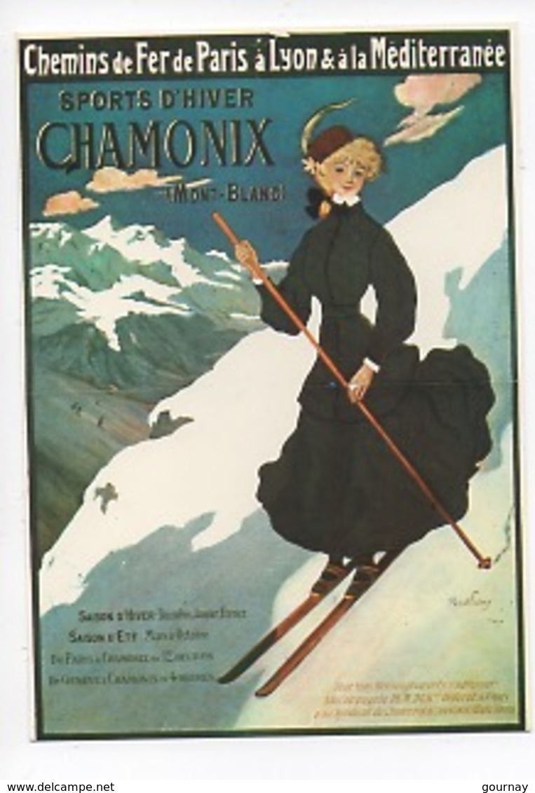 Chemins De Fer Paris Lyon Méditerranée : Sports D'Hiver Chamonix - Abel Faivre Illustrateurs (photothèque Perrin) - Faivre