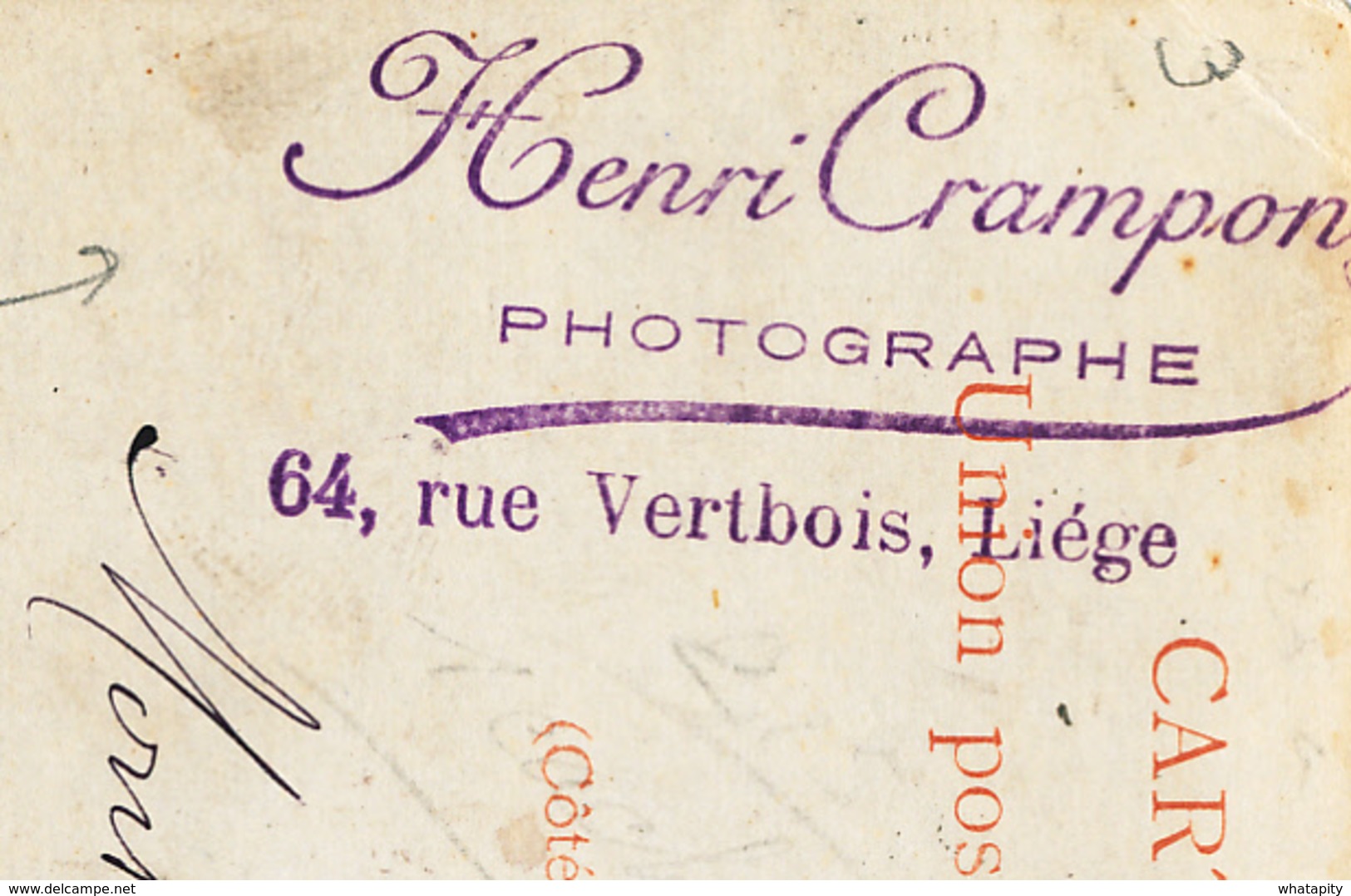 286/27 - Entier Postal Fine Barbe  LIEGE Guillemins 1895 Vers PARIS - Cachet Henri Crampon , Photographe - Cartes Postales 1871-1909