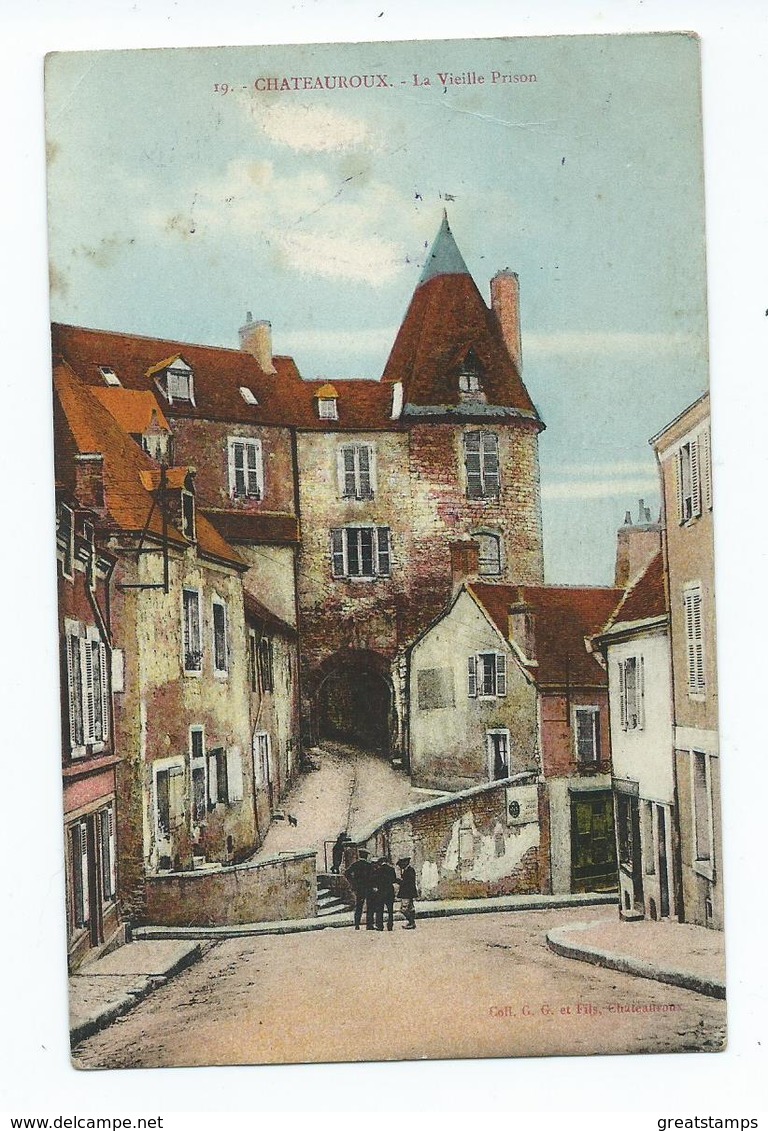 France    Postcard  Chateauroux La Vielle Prison  Written On Reverse - Chateauroux