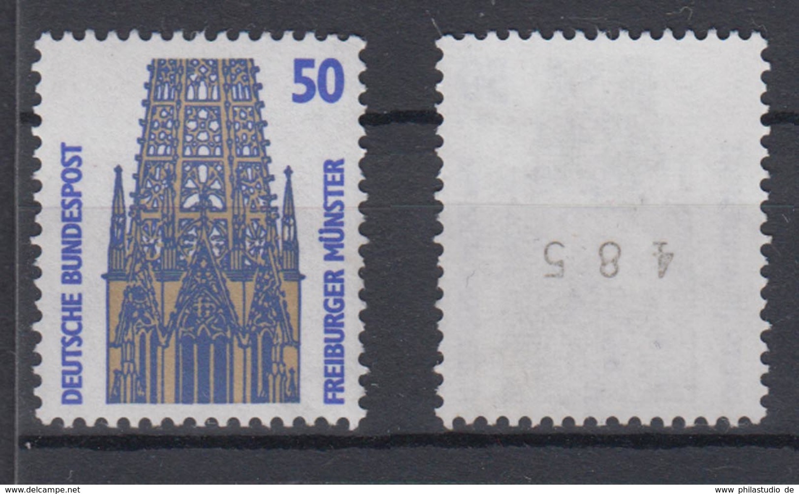 Bund 1340 A V Rollenmarke Ungerade Nummer SWK 50 Pf Weiße Gummierung Postfrisch - Rollenmarken