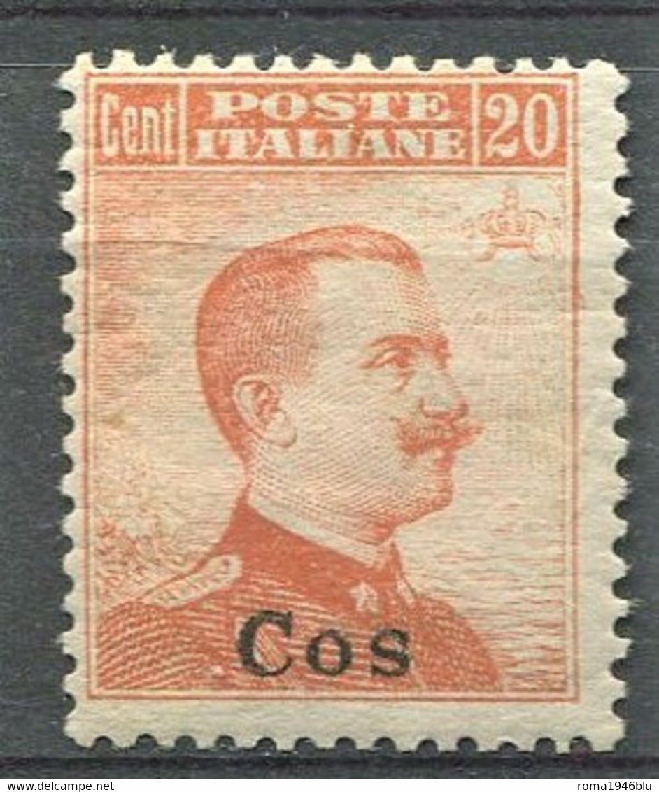EGEO COO 1917 20 C. S.F. SASSONE N. 9 ** MNH - Egée (Coo)