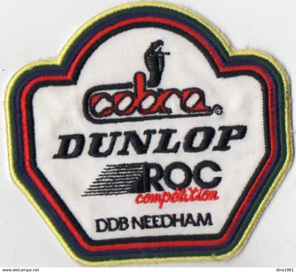 E17 - Sport Automobile - Ecusson 12 X 11 - COBRA - DUNLOP - ROC Compétition - DDB NEEDHAM - Ecussons Tissu