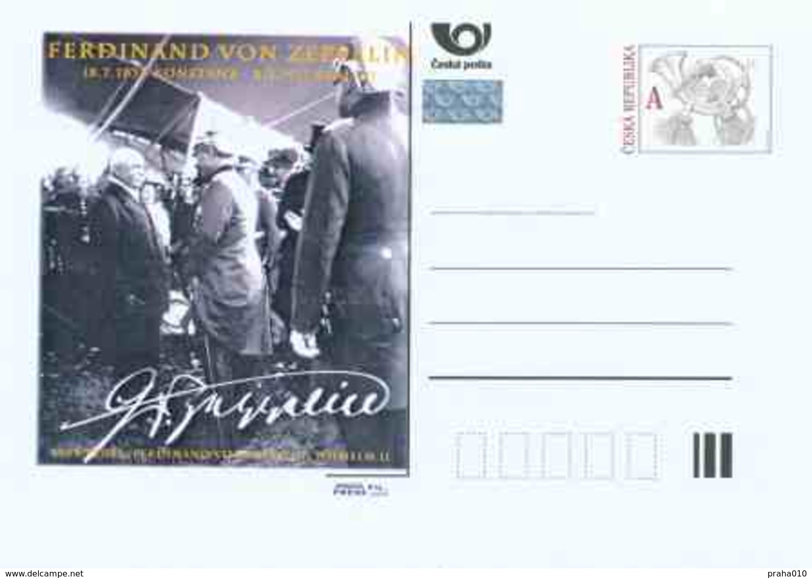 Rep. Ceca / Cart. Postali (Pre2013/31) Ferdinand Von Zeppelin (1838-1917) (1) 1909 Tegel - Von Zeppelin E Wilhelm II. - Fabbriche E Imprese