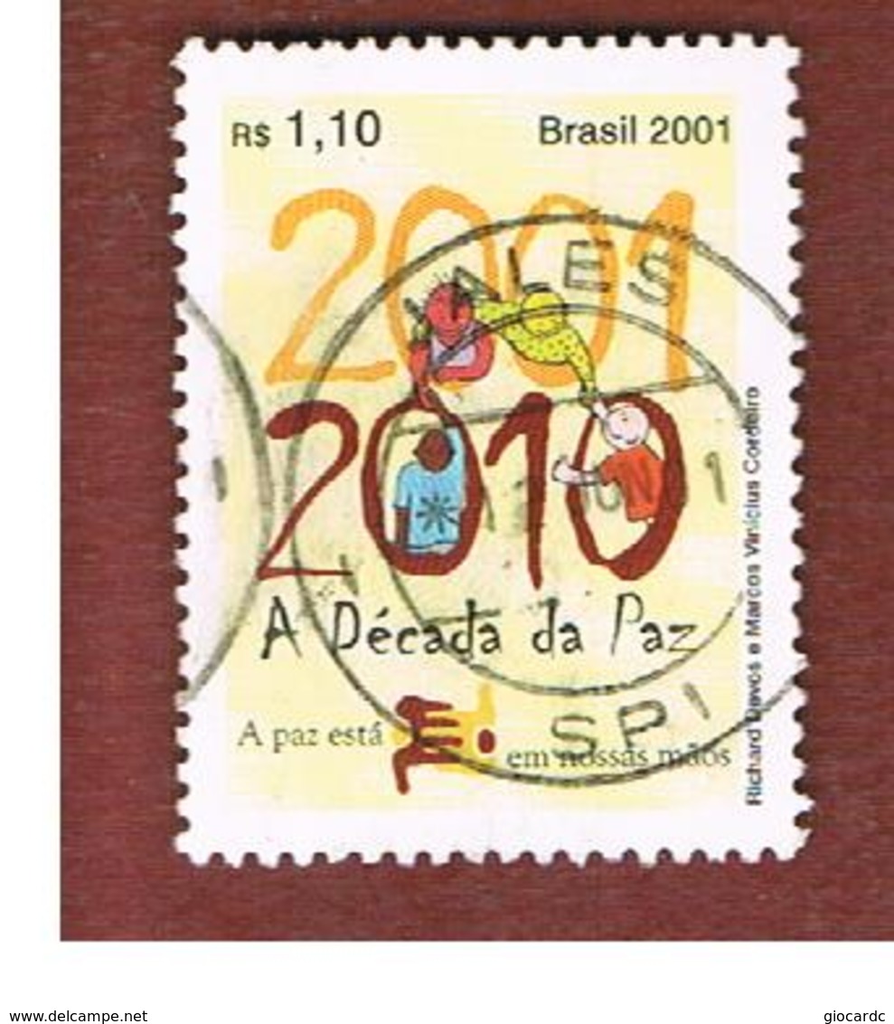 BRASILE (BRAZIL) -  SG 3202  - 2001  FOR A CULTURE OF PEACE      - USED° - Oblitérés