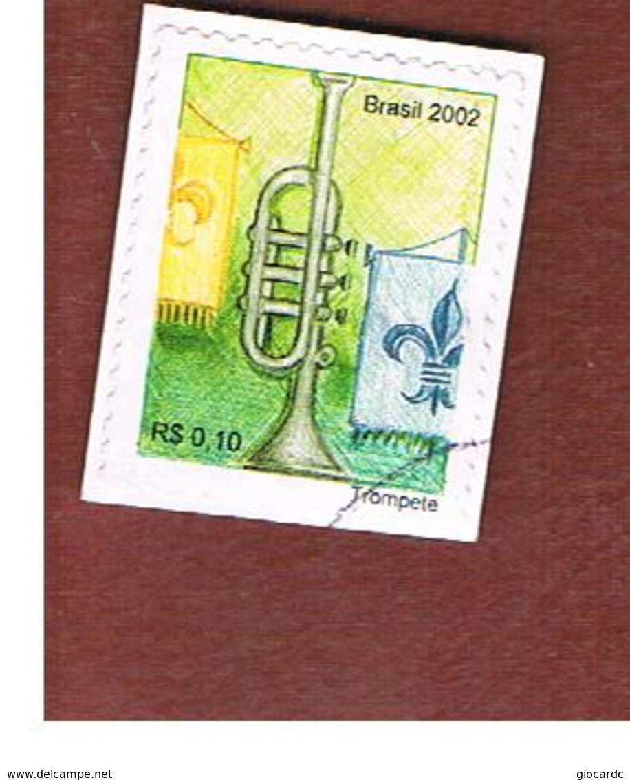 BRASILE (BRAZIL) -  MI 3249BA  - 2002 MUSICAL INSTRUMENTS: TRUMPET     - USED° - Used Stamps