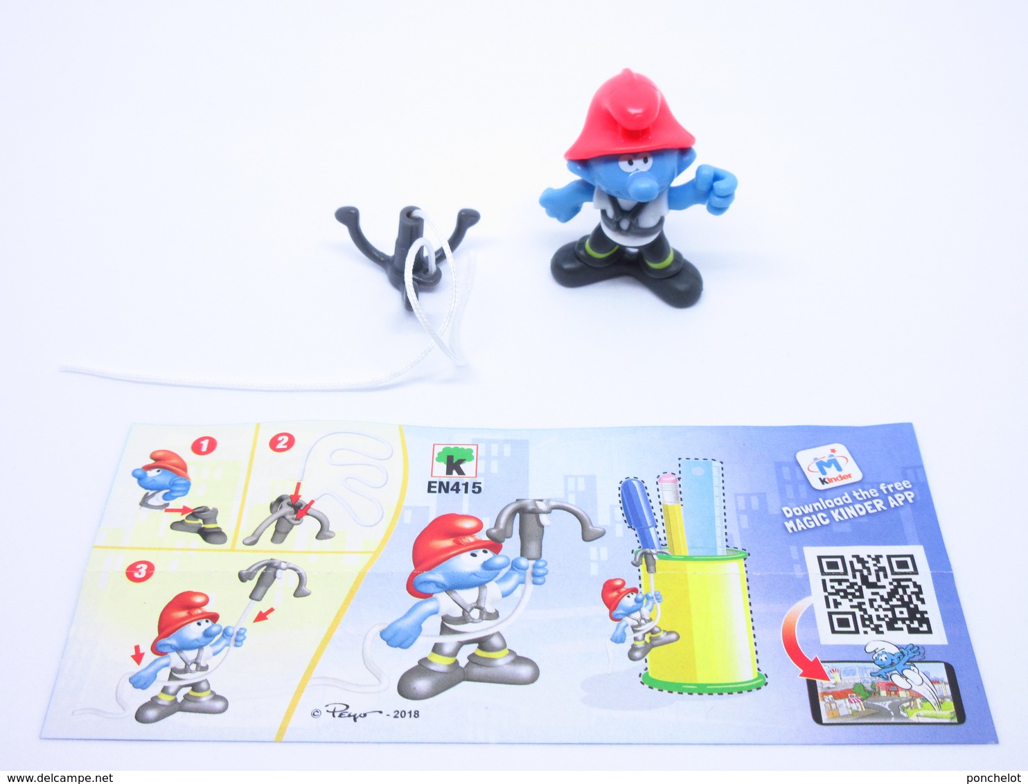 Kinder THE SMURFS IN THE CITY EN415 Kletter Schlumpf + Bpz Neutre - Monoblocs