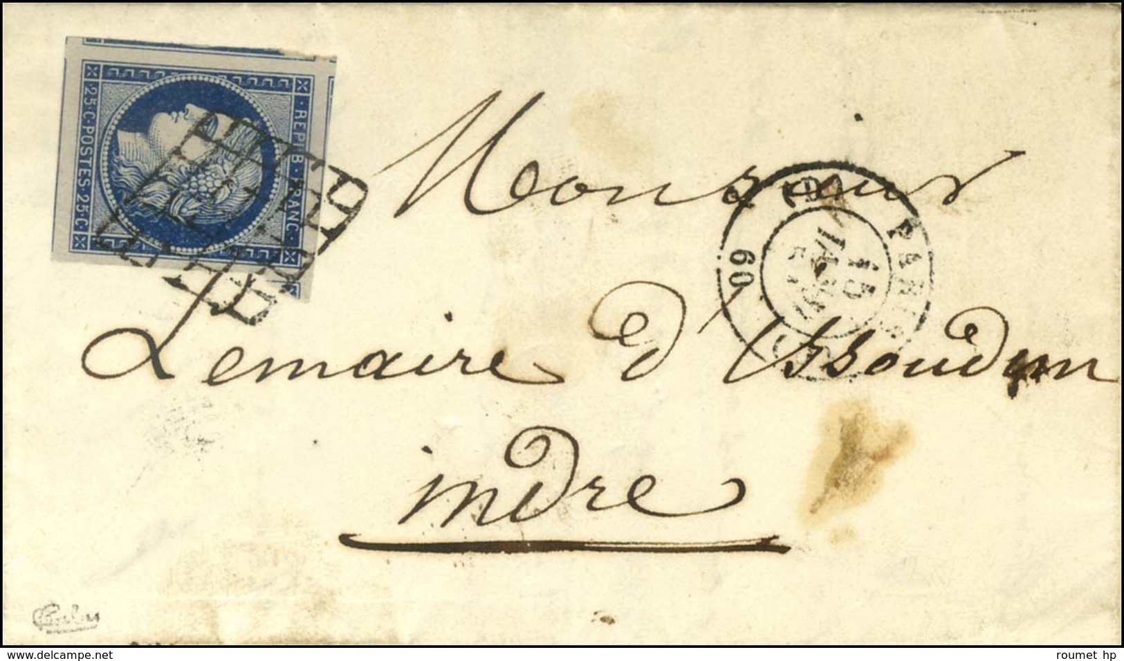 Grille / N° 4 Superbes Marges Càd (D) PARIS (D) 60. 1851. - TB / SUP. - 1849-1850 Cérès