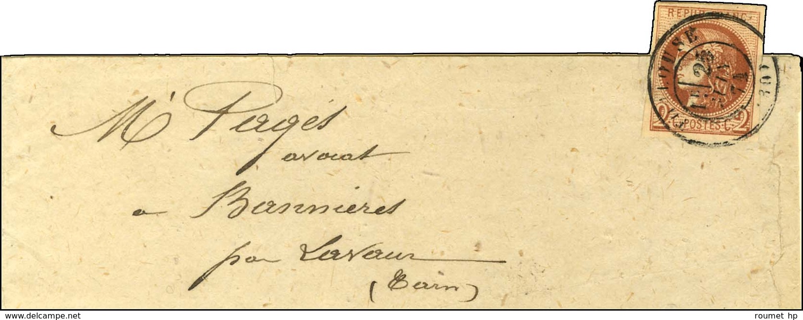 Càd T 17 TOULOUSE (30) / N° 40 Sur Bande D'imprimé Pour Lavaur. Au Verso, Càd D'arrivée. 1871. - SUP. - R. - 1870 Emisión De Bordeaux