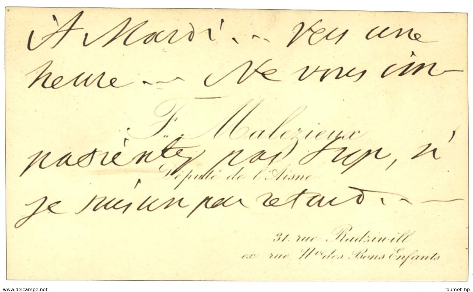 Càd VERSAILLES / CHAMBRE DES DEPUTES / N° 54 + 55 Sur Lettre Avec Carte De Visite. 1876. - SUP. - R. - 1871-1875 Ceres