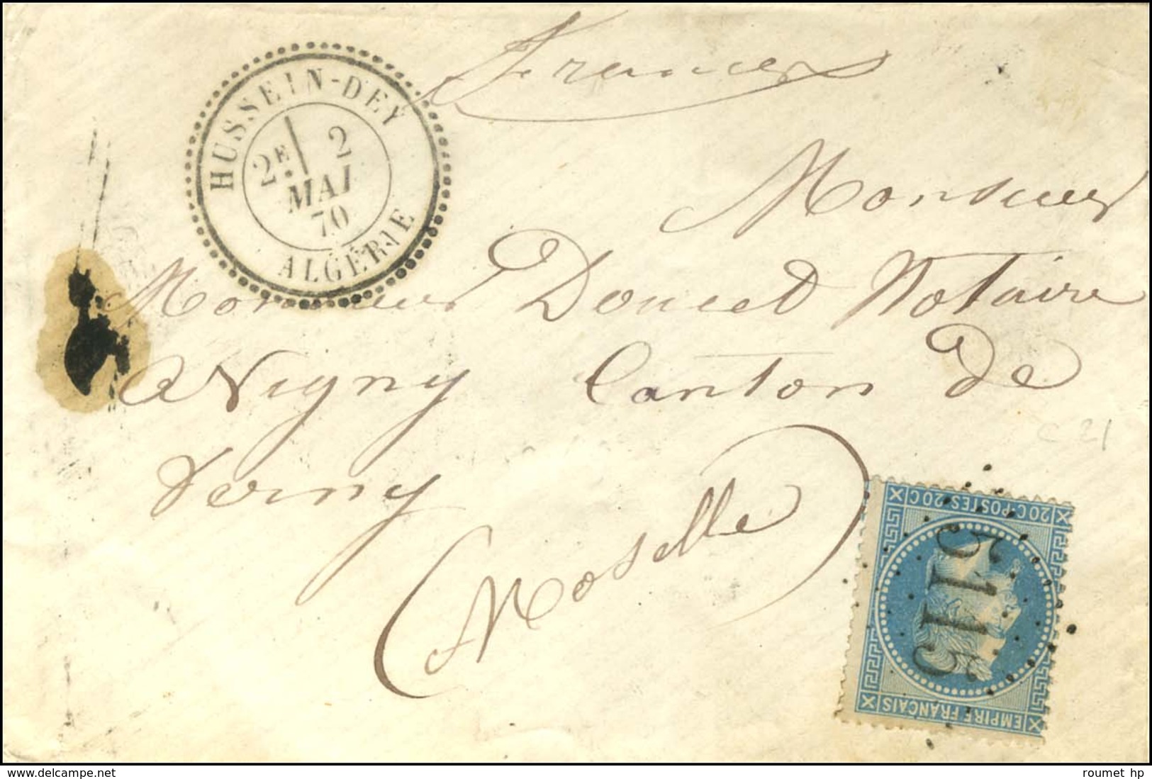 GC 5115 / N° 29 Càd T 24 HUSSEIN-DEY / ALGERIE. 1870. - TB / SUP. - R. - Other & Unclassified