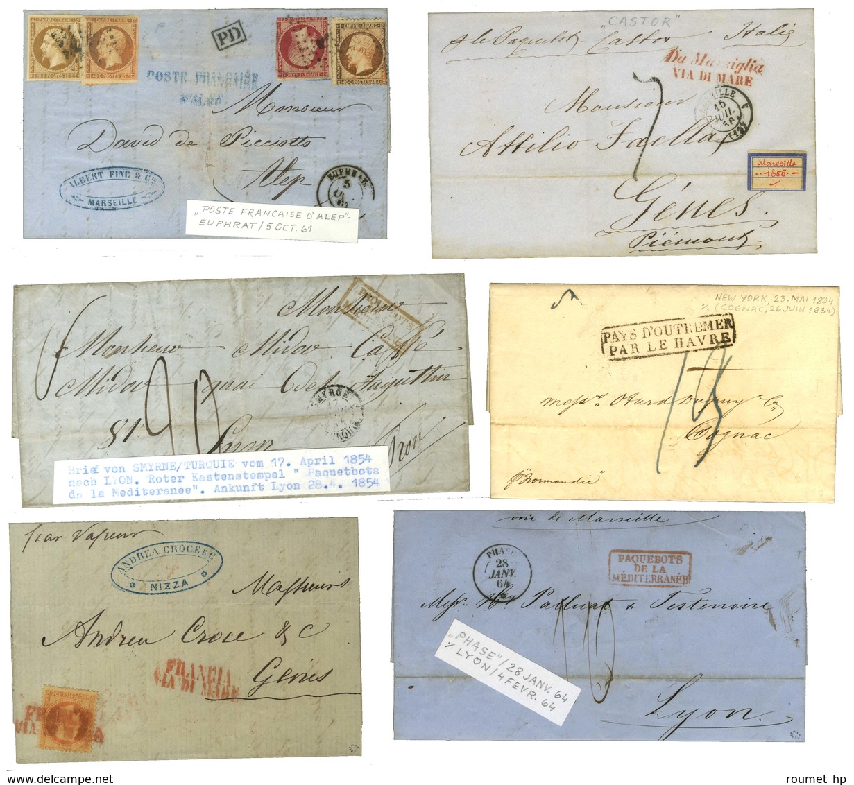 Lot De 13 Lettres Diverses Avec Oblitérations Maritimes. - TB. - Maritime Post