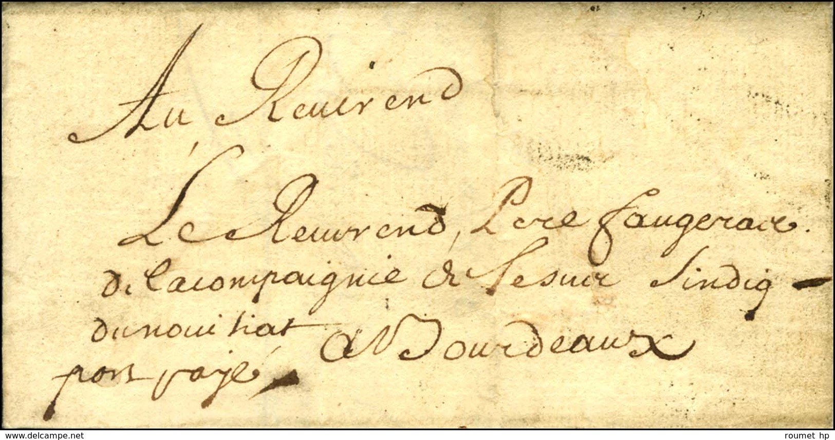 Lettre Avec Texte Daté De Cap Breton. Au Recto, Mention Manuscrite '' Port Payé ''. 1683. - TB. - ....-1700: Precursors