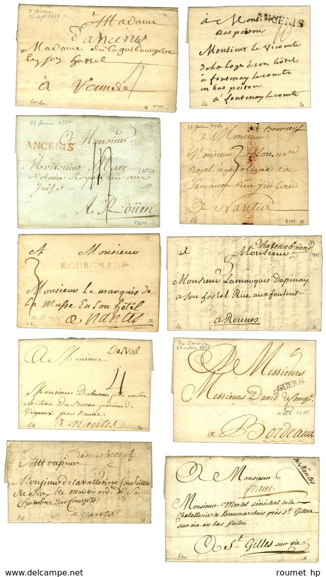 Lot De 20 Marques Postales Du 18ème Siècle De Loire Inférieure. Très Forte Cote. - TB. - 1701-1800: Precursors XVIII