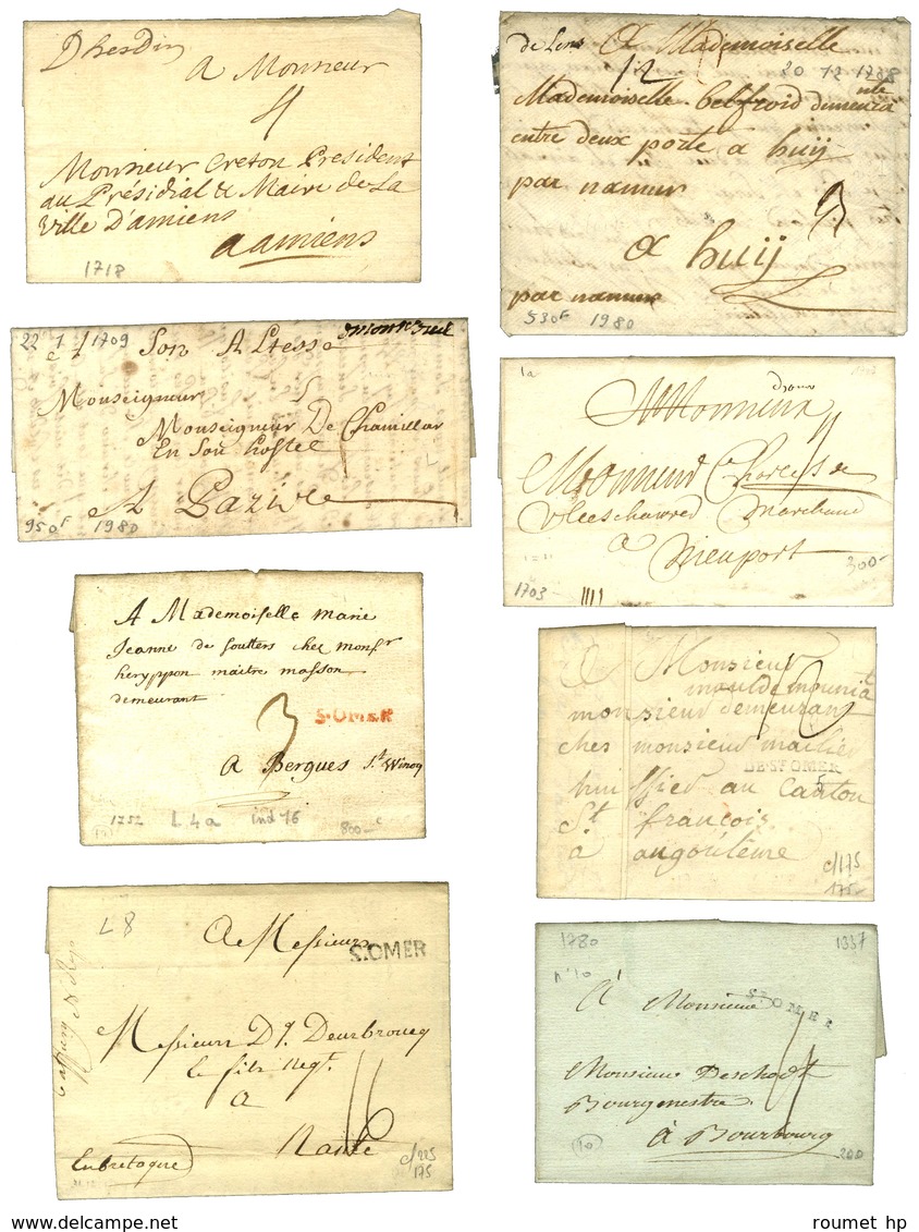 Lot De 18 Marques Postales Différentes Du 18ème Siècle Du Pas De Calais. Très Forte Cote. - TB. - 1701-1800: Precursores XVIII