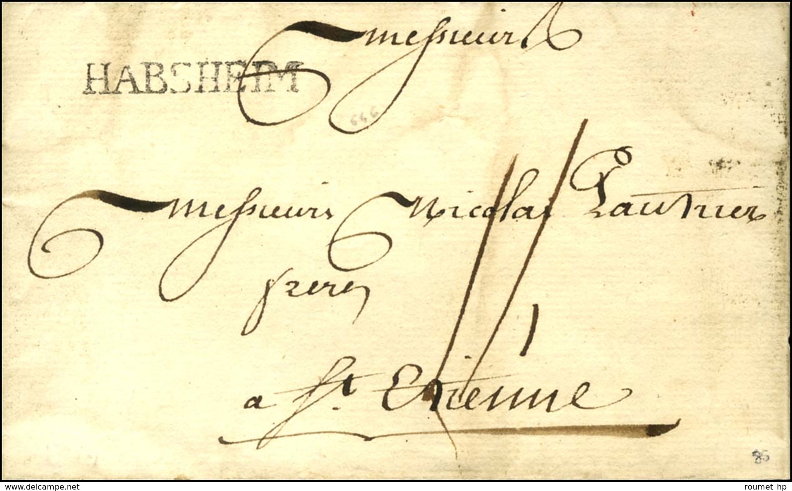 HABSHEIM (L N° 2). 1784. - SUP. - R. - 1701-1800: Precursores XVIII