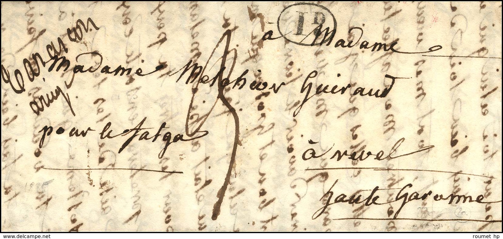 Càd T 12 REVEL (30) Au Verso + Mention Manuscrite '' Tarascon / Ariège '' Faute De Càd Et Décime Rural. 1835. - TB. - R. - Other & Unclassified