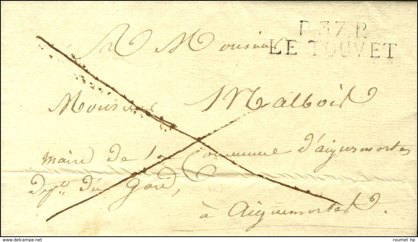 P.37.P. / LE TOUVET Sur Lettre Avec Texte Daté 1817. - TB / SUP. - R. - Other & Unclassified