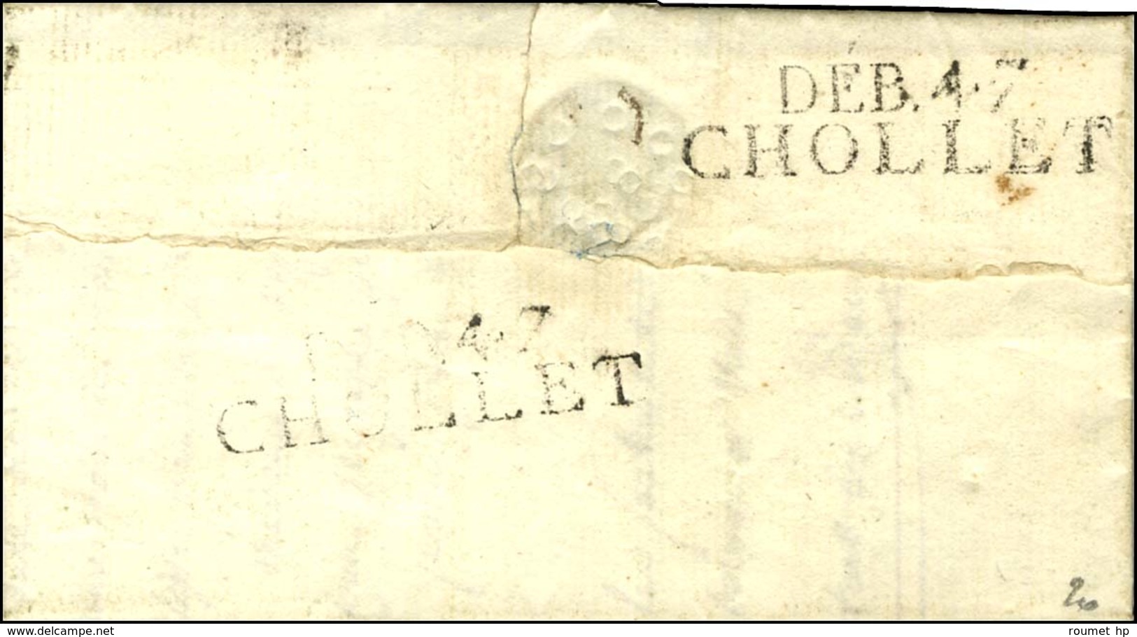 DEB. 47 / CHOLLET Sur Lettre Avec Texte Daté 1813. - TB / SUP. - R. - Other & Unclassified