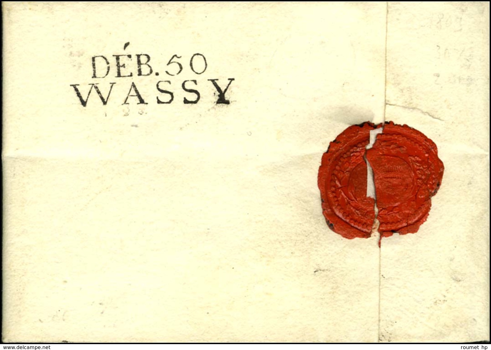 DEB. 50 / WASSY Sur Lettre Avec Texte Daté 1809. - SUP. - R. - Other & Unclassified