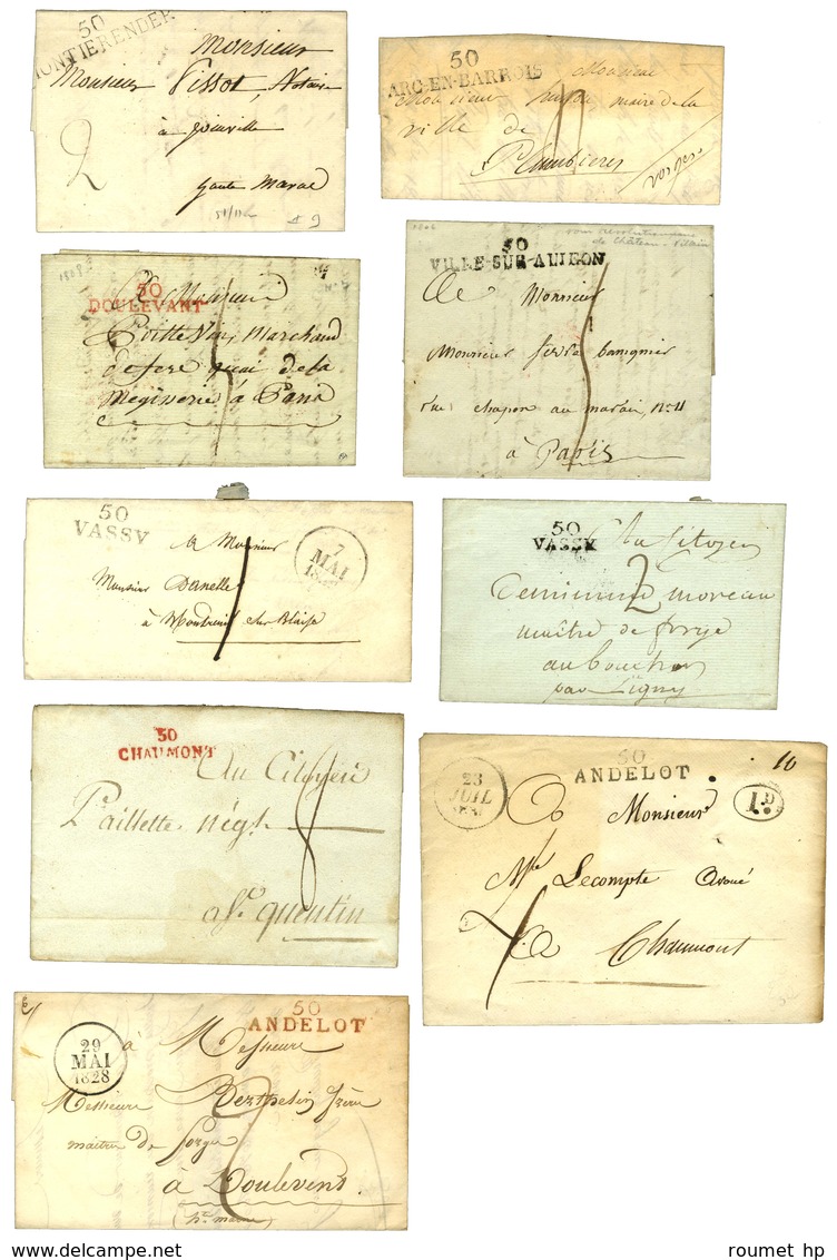 Sélection De 19 Marques Postales De Haute Marne (9 PD, 8 PP Et 2 DEB). - TB Et SUP. - Other & Unclassified