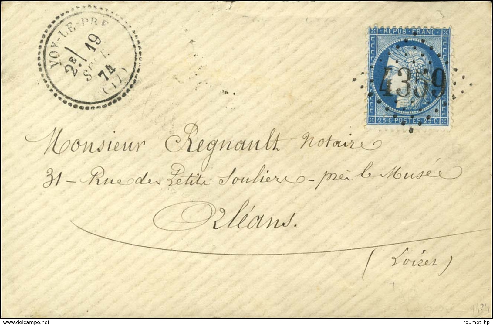 GC 4359 / N° 60 Càd T 23 IVOY-LE-PRE (17). 1874. - SUP. - R. - Other & Unclassified