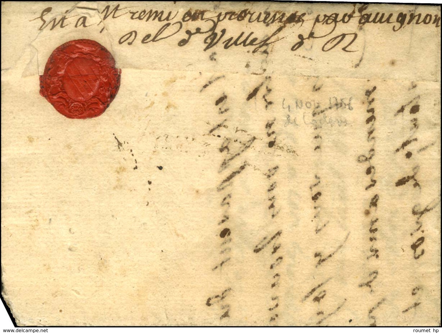 '' Deb De Villef De R '' (L N° 12). 1756 (1ère Date). - TB. - Other & Unclassified