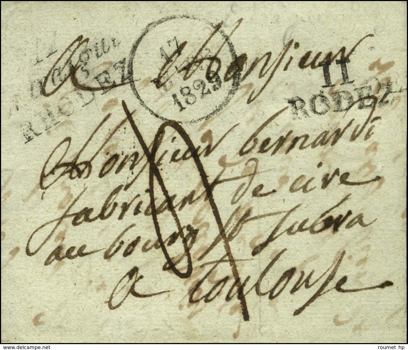 11 / Entraigues / RHODEZ + 11 / RODEZ Dateur A. 1829. Combinaison Non Signalée. - TB. - R. - Other & Unclassified