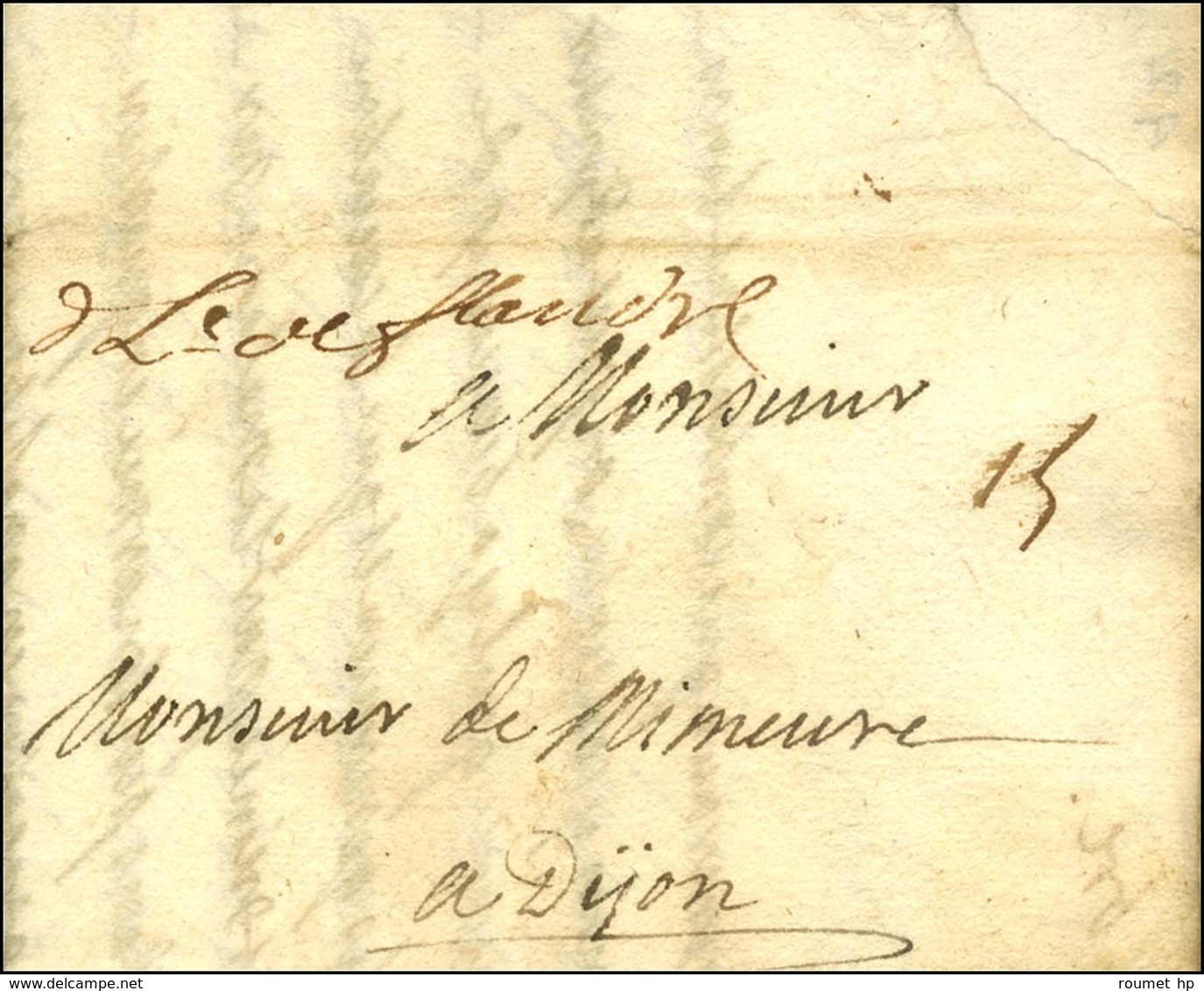 '' De L De Flandre '' Sur Lettre Avec Texte Daté '' Au Camp De Fregberg Le 26 Septembre 1705 ''. - TB. - R. - Sellos De La Armada (antes De 1900)