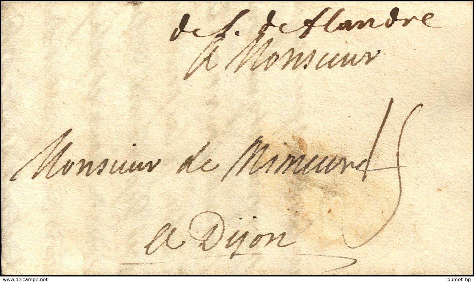 Marque Manuscrite '' De L'Arm De Flandre '' Sur Lettre Avec Texte Daté Au Camp De Bedoé Le 28 Juin 1705. - TB / SUP. - R - Army Postmarks (before 1900)