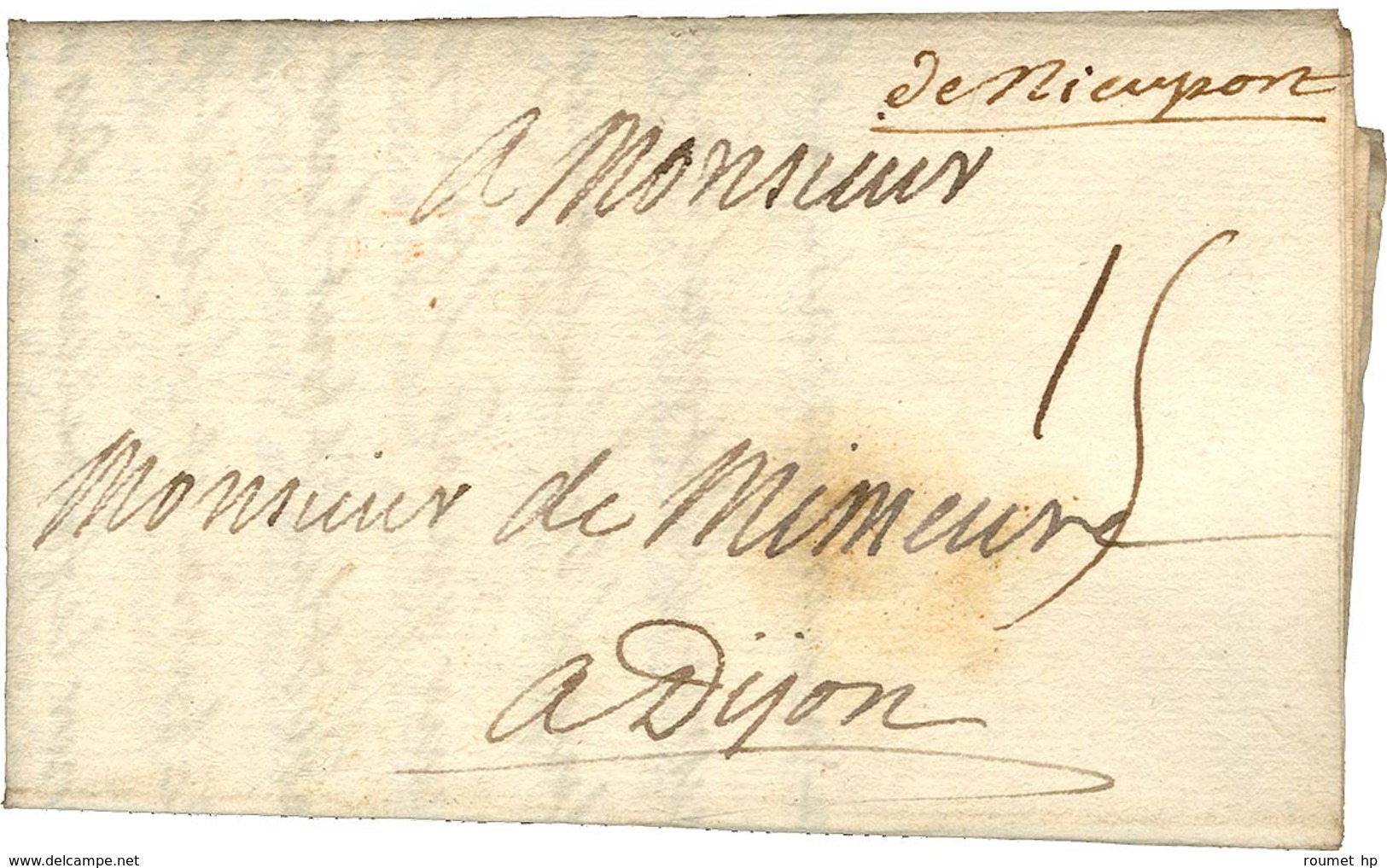 Marque Manuscrite '' De Nieuport '' Sur Lettre Avec Texte Daté Au Camp De Nieuport Le 16 Juillet 1706. - TB / SUP. - R. - Army Postmarks (before 1900)