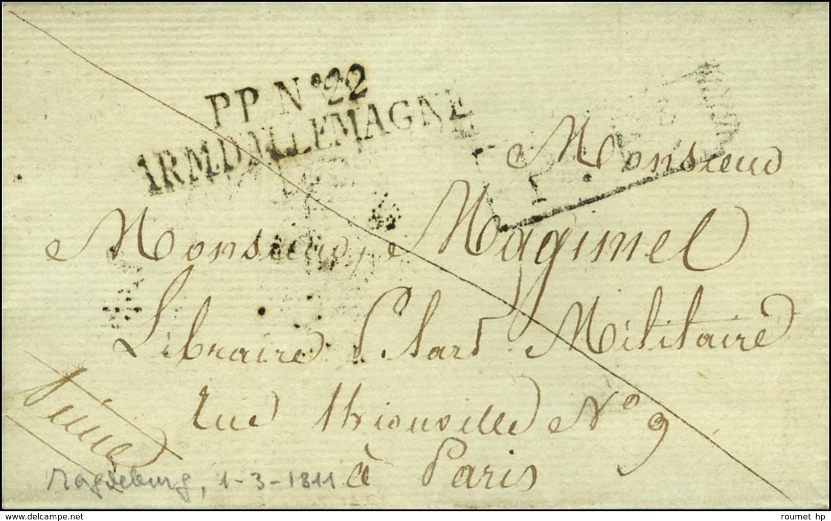 PP N° 22 / ARM. D'ALLEMAGNE Sur Lettre Avec Texte Daté Magdebourg Le 1er Mars 1811. - TB / SUP. - R. - Sellos De La Armada (antes De 1900)