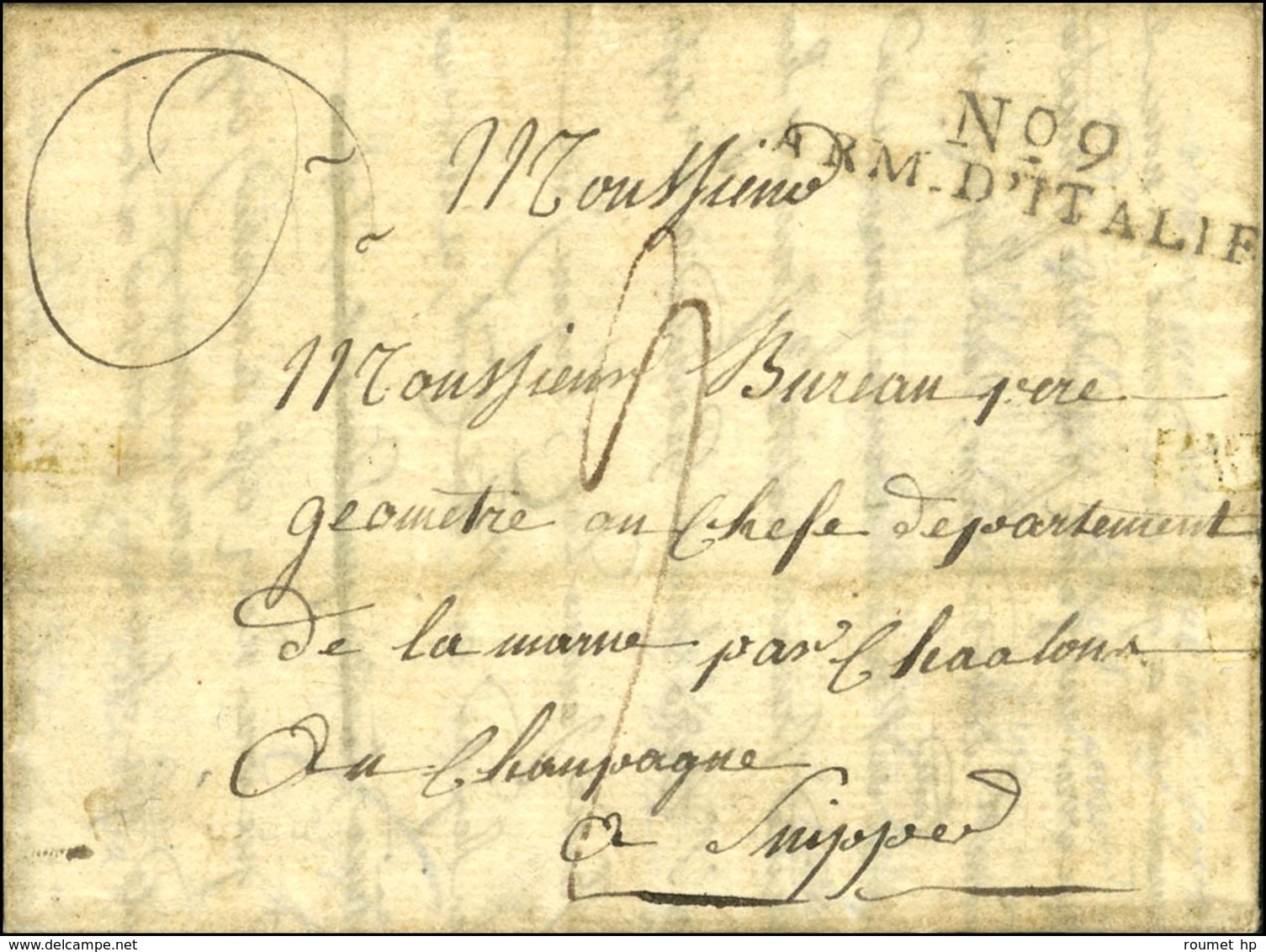 N° 9 / ARM. D'ITALIE Sur Lettre Avec Texte Daté De Vérone Le 16 Avril 1808. - TB / SUP. - Army Postmarks (before 1900)