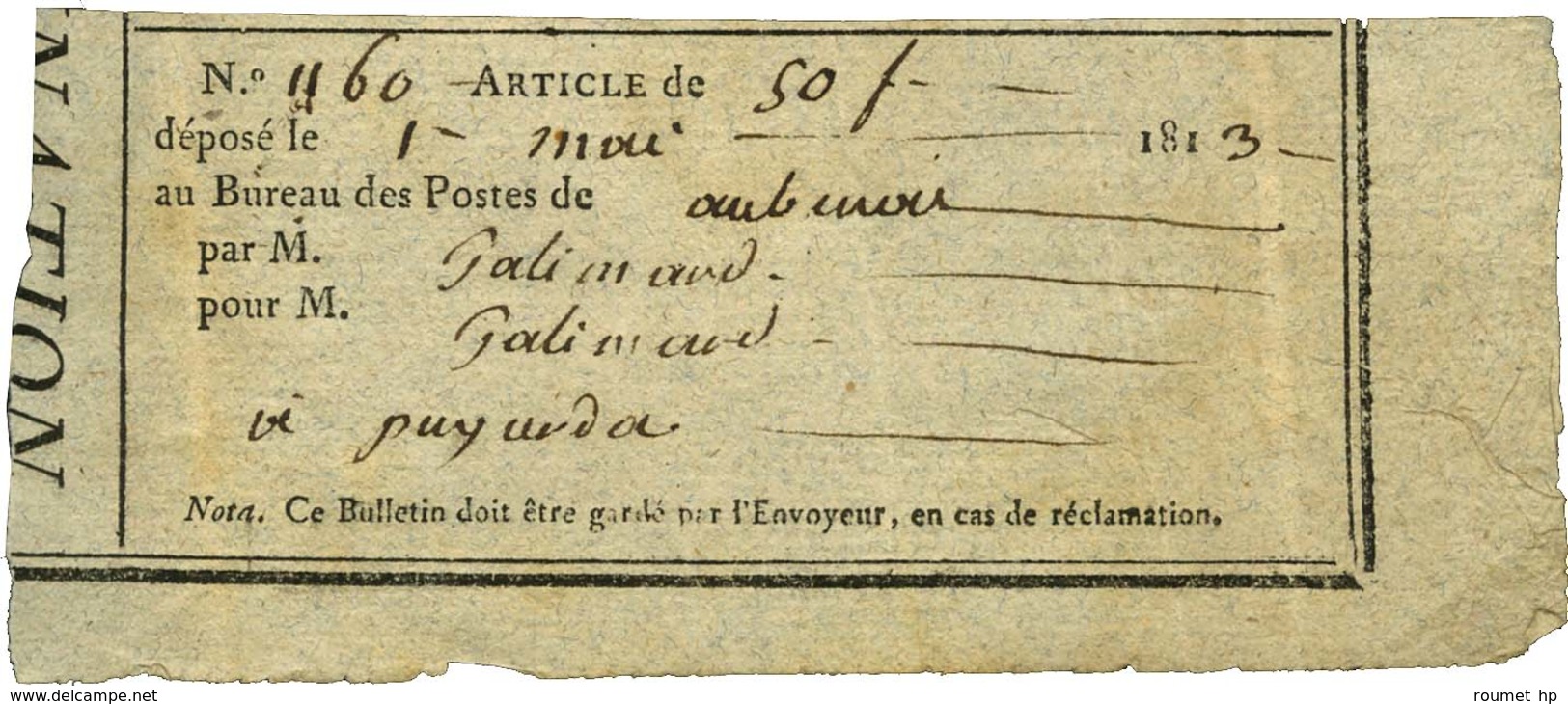 133 / PUYCERDA Rouge Sur Lettre Avec Texte Daté Le 4 Juin 1813, Purifiée Au Vinaigre Avec Papillon Du Bureau De Poste D' - 1792-1815: Conquered Departments