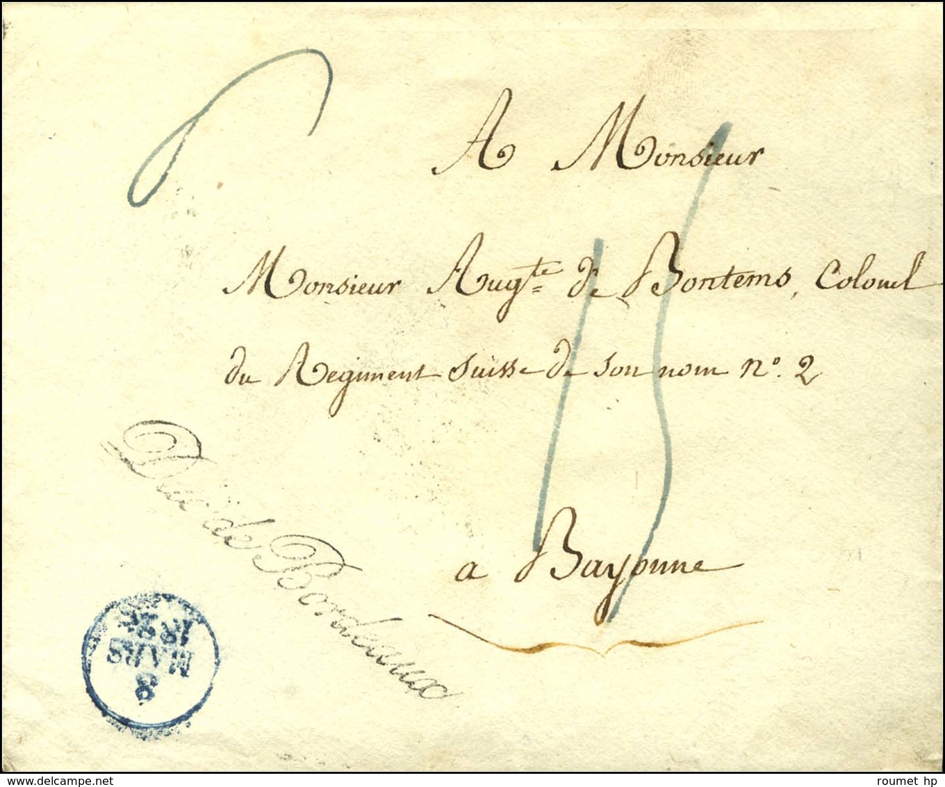 ' Duc De Bordeaux ' (S N° 4153). 1828. - SUP. - R. - Civil Frank Covers