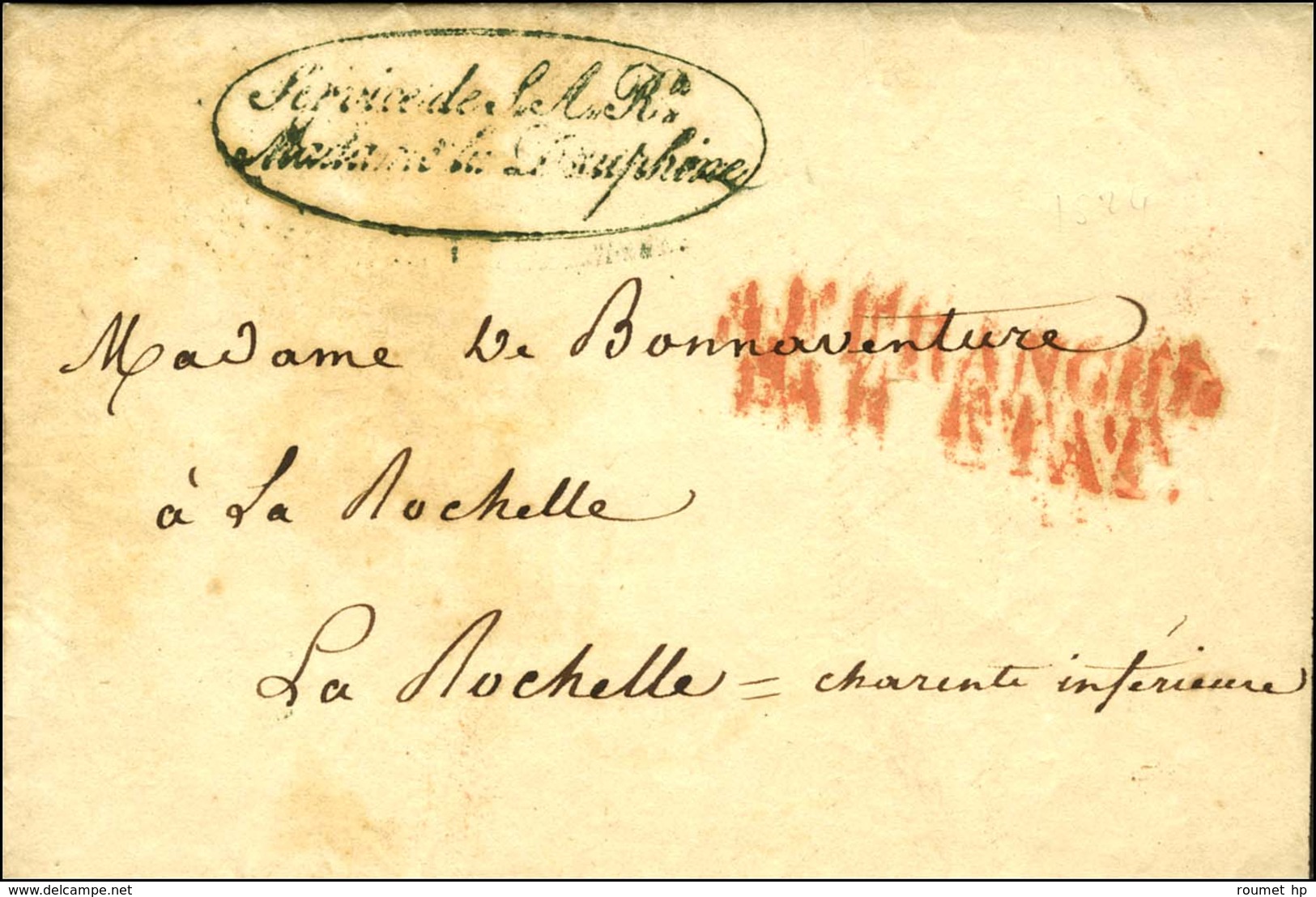 Service De SAR / Madame La Dauphine Vert (S. N° 4137) Sur Lettre Avec Texte Daté De Paris 1824. - TB. - Civil Frank Covers