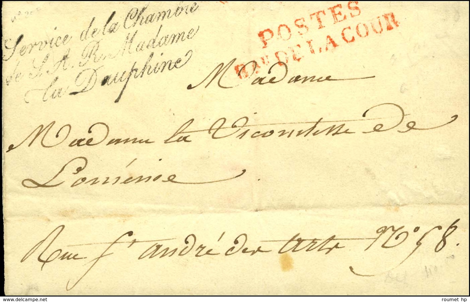 Service De La Chambre / De SAR Madame / La Dauphine (S. N° 4138) Sur Lettre Avec Texte Daté 1829. - TB / SUP. - Civil Frank Covers