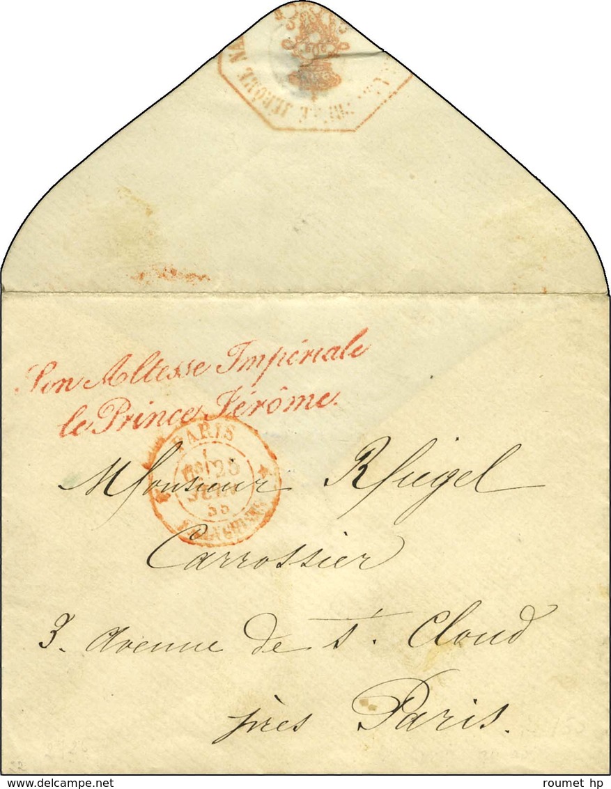 ' Son Altesse Impériale / Le Prince Jérôme ' Rouge (S N° 5799). 1855. - SUP. - R. - Civil Frank Covers