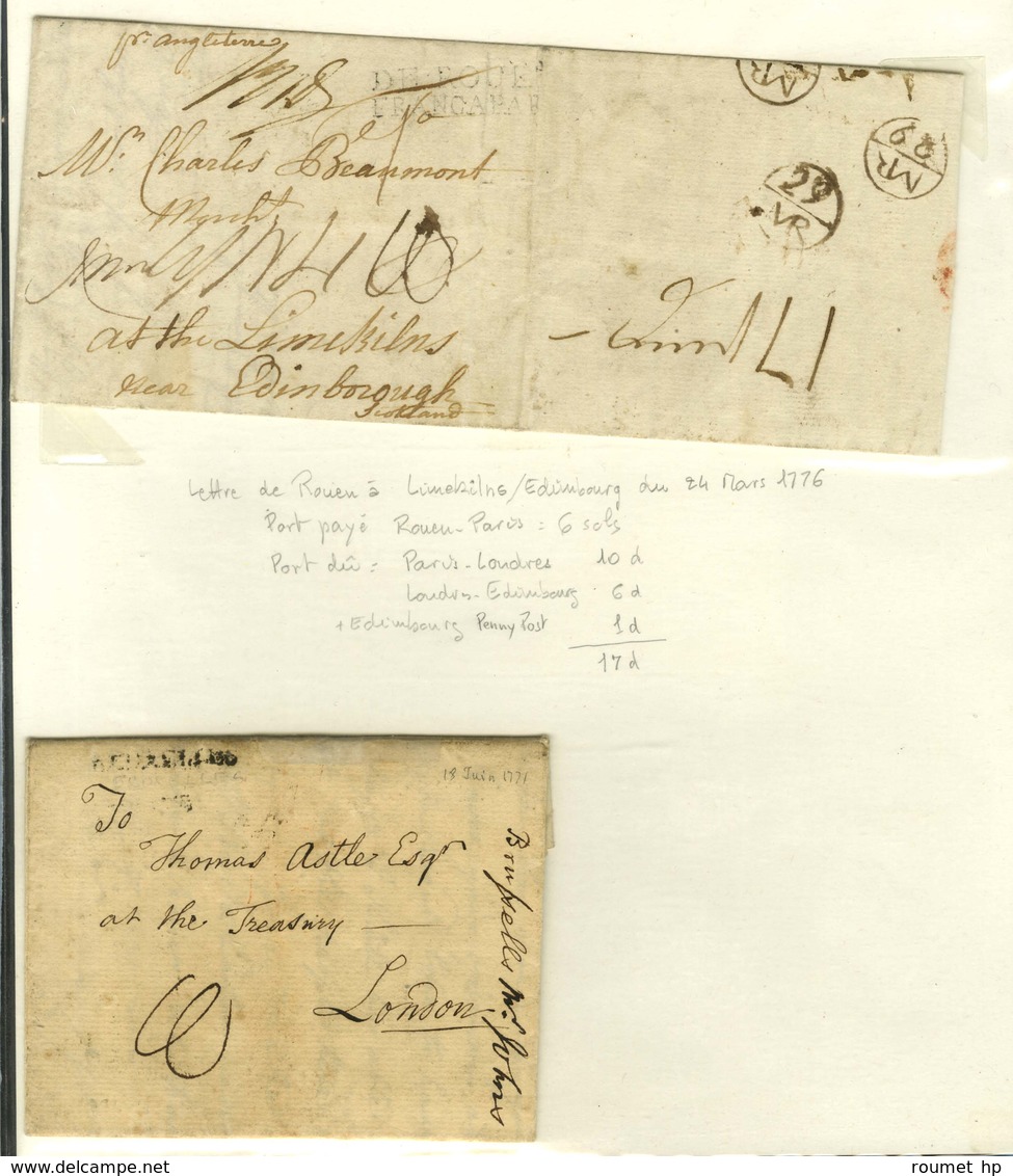 Lot De 8 Lettres Entre La France Et La Grande Bretagne Entre 1775 Et 1780. - TB. - Other & Unclassified