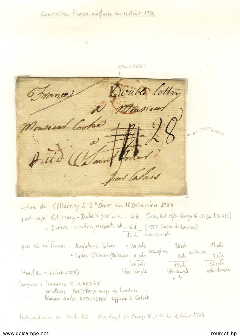 Lot De 11 Lettres De Grande Bretagne Vers La France Entre 1784 Et 1788 (convention Franco Anglaise Du 4 Août 1784). - TB - Other & Unclassified