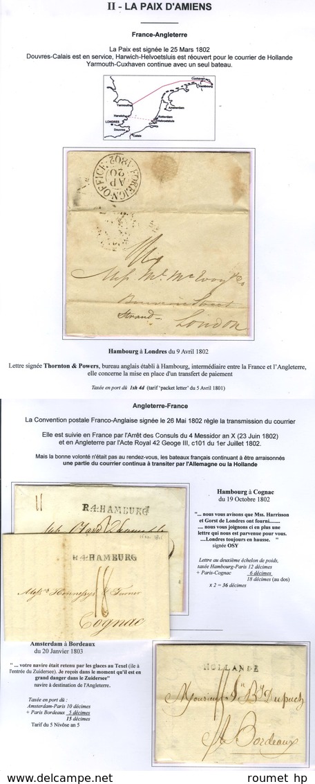 Lot De 14 Lettres Entre La France Et L'Angleterre Durant La Paix D'Amiens. - TB. - Autres & Non Classés