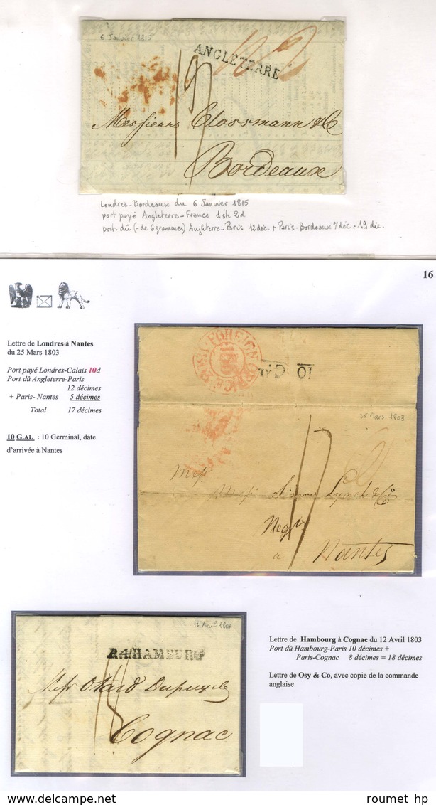 Lot De 15 Lettres Diverses Entre La France Et La Grande Bretagne. - TB. - Other & Unclassified