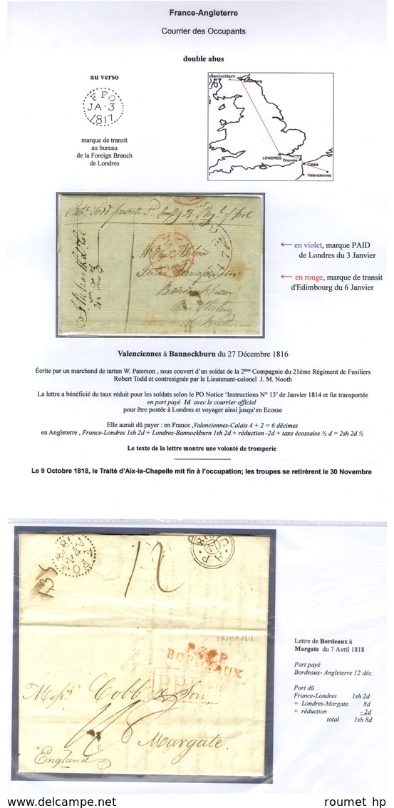 Lot De 15 Lettres Diverses Entre La France Et La Grande Bretagne. - TB. - Other & Unclassified