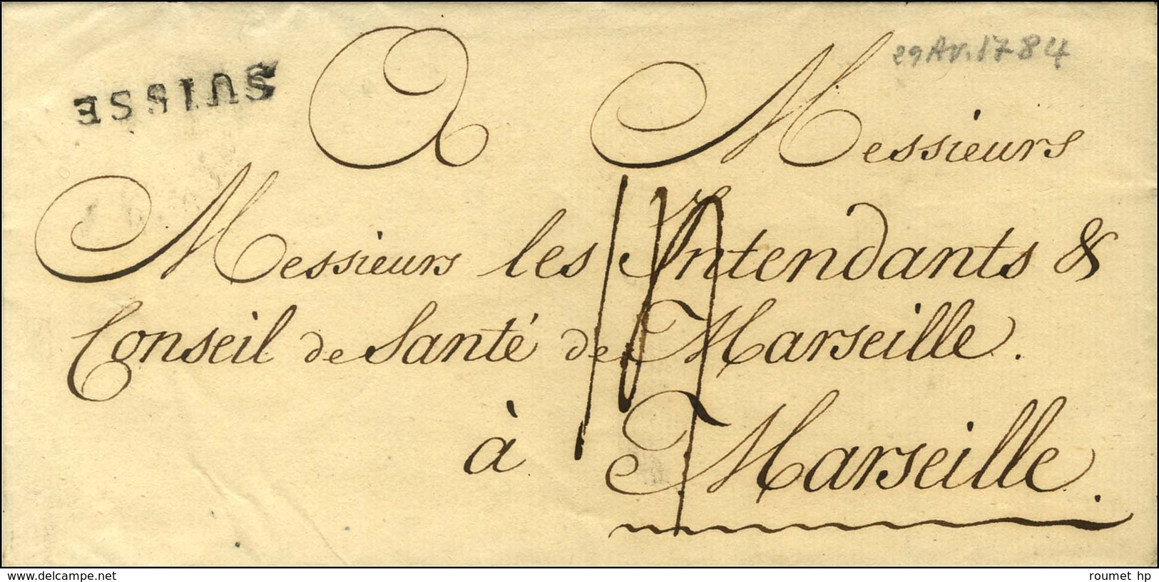 SUISSE Sur Lettre Datée De Berne Le 29 Avril 1784 Avec Superbe Texte Sur L'épidémie De Peste à Spalato (Dalmatie). - TB  - Other & Unclassified