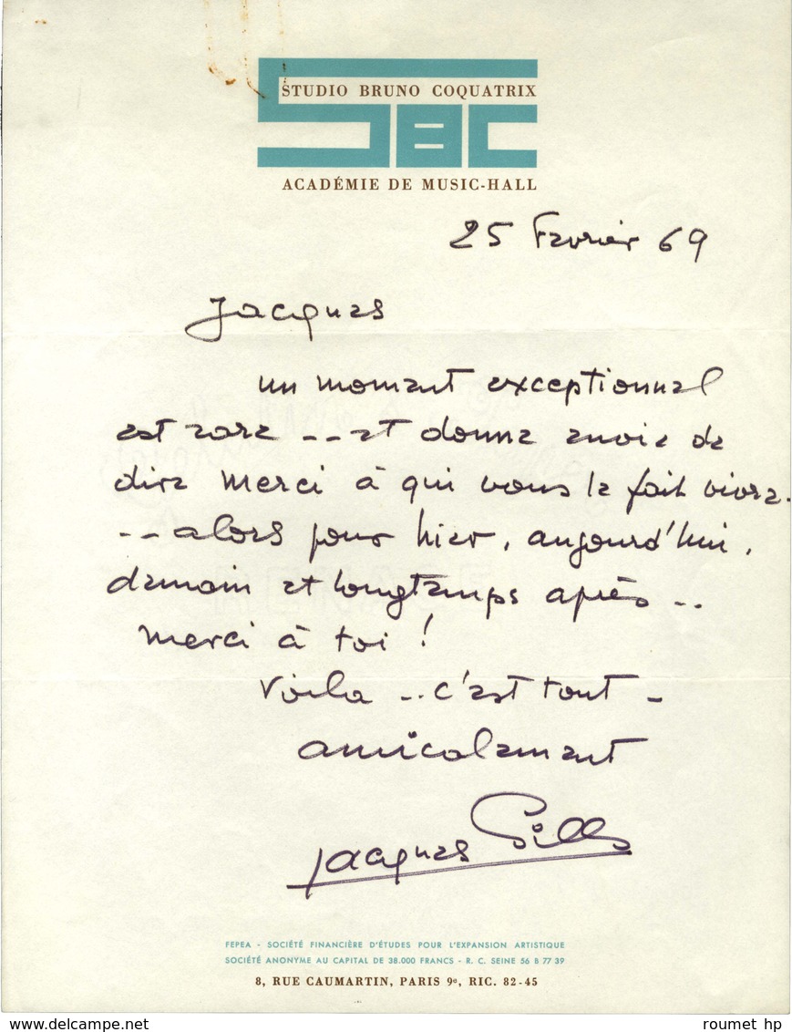 [BREL Jacques (1929-1978), Auteur, Compositeur Et Interprète]. - Other & Unclassified