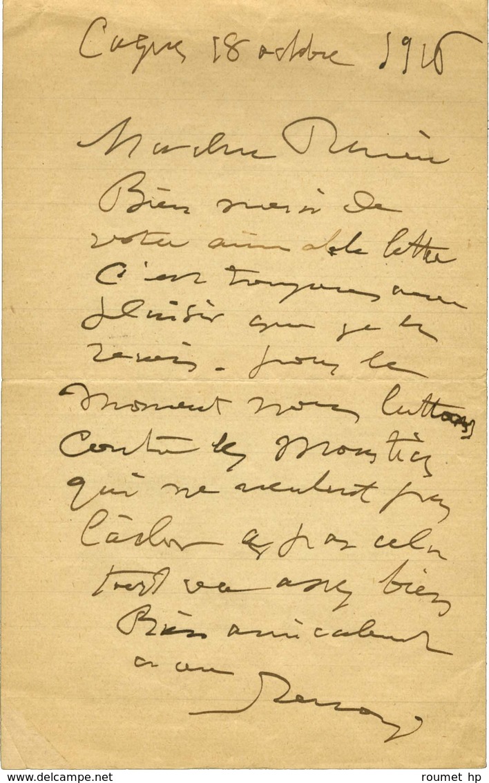 RENOIR Auguste, Pierre-Auguste Renoir, Dit (1841-1919), Peintre. - Other & Unclassified